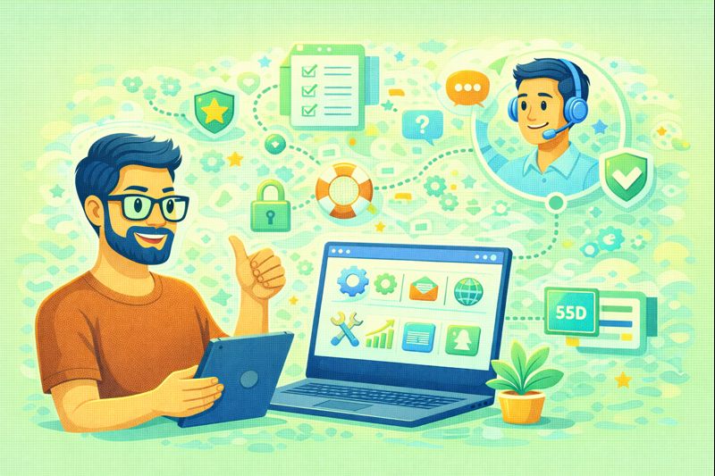 Панель управления и техническая поддержка